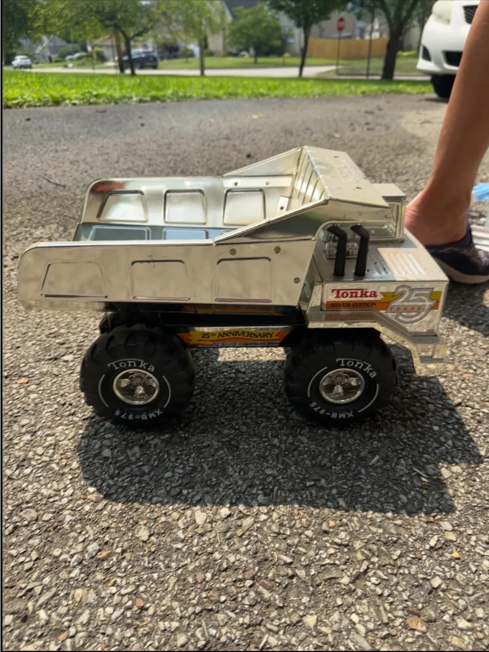Vintage Tonka 25th Anniversary Silver Edition Dump Truck - Steel